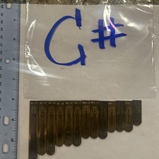 Antique Brass Reed From A Pump Organ C  Sharp 13 Variety Size