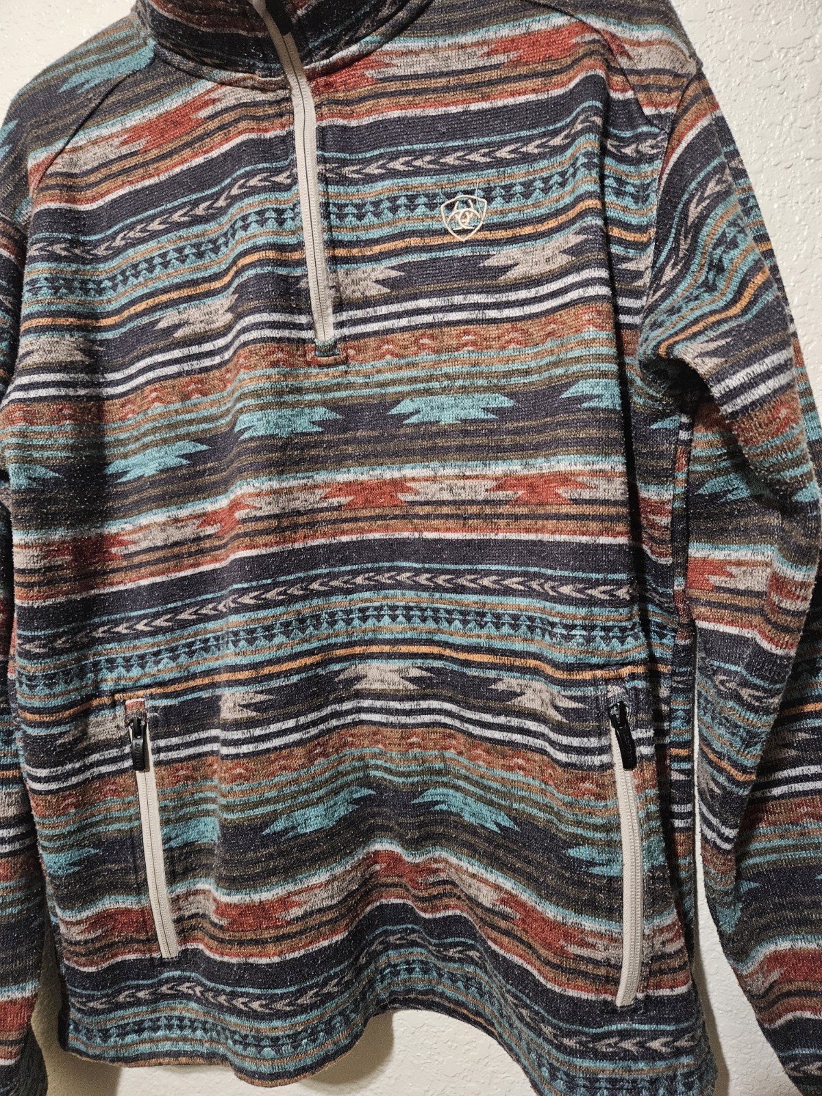 Polyester Blend Quater Zip Pullover Ariat Caldwel… - image 2