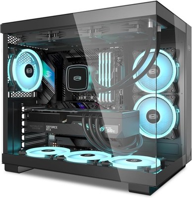 PCCOOLER C3T500 ARGB PC Case Mid Tower 6 Fans Black