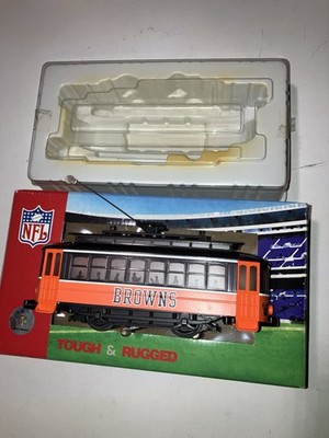 MTH 30-4164-1E O Gauge Cleveland Browns Bump-n-Go Trolley Tested Train