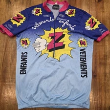 Vintage ORIGINAL Z Vetements Enfants Bike Cycling Jersey by Tommaso, Italy SZ 6