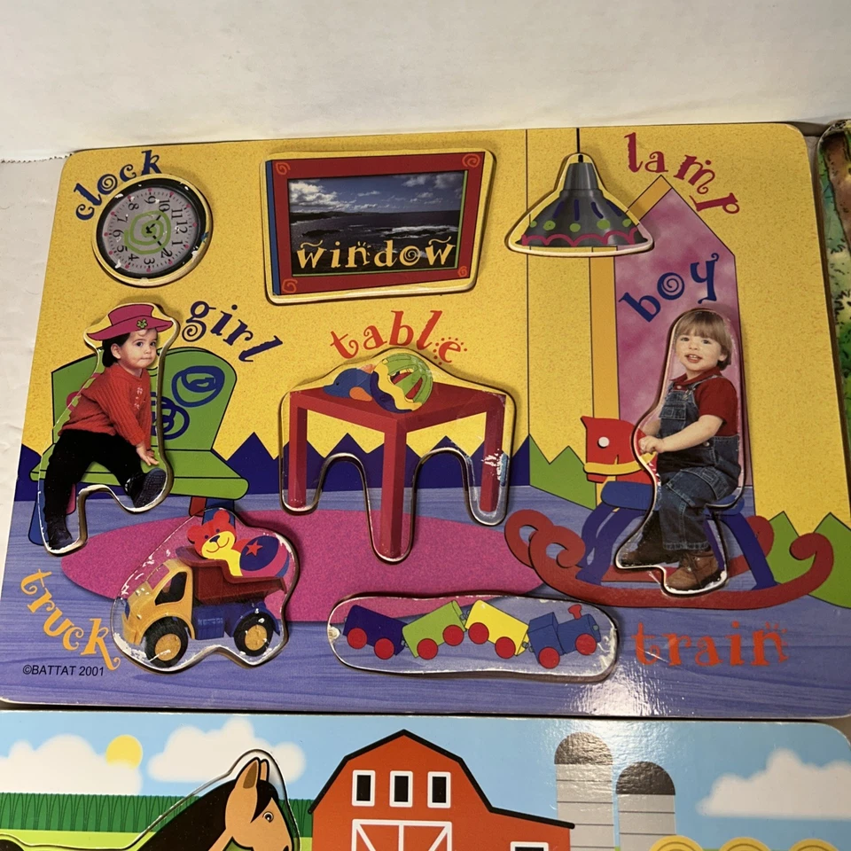 Lot of 8 Kids Wooden & Cardboard Puzzles Melissa & Doug Care Bears Mattel - Image 2 of 4