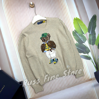 POLO RALPH LAUREN Beige Polo Bear Sweater Women Size - M