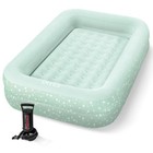 Intex Kids Travel Air Mattress Inflatable Bed withRaised Sides & Hand Pump