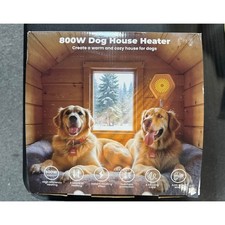 800W Dog House Heater, Wall Mount, 10ft Anti Bite Cord, Waterproof Control