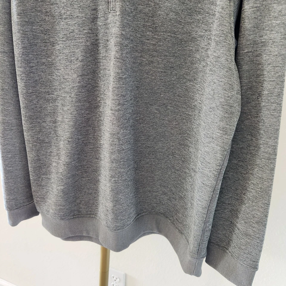 Under Armour 男式 25 美分拉链羊毛套衫尺寸 XXL 灰色长袖  — 第 3/4 张图片