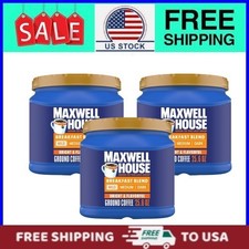 (3 pack) Maxwell House Light Roast Breakfast Blend Ground Coffee 25.6 oz. Jar 8.81 per pound