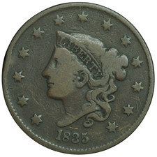 1835 Liberty Head Large Cent Fine+ Condition *JE