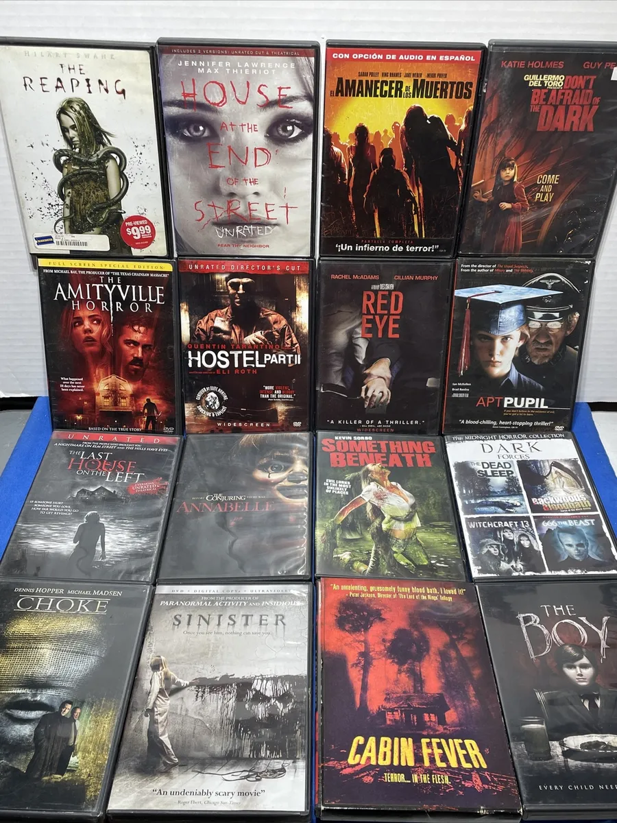 16 Horror Movies DVDs Sinister Choke Annabelle Reaping Boy Cabin Beneath  Hostel 39414581157