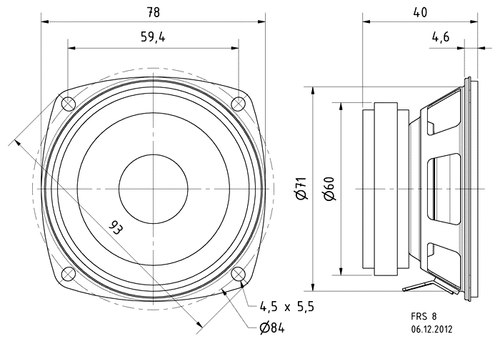 Altavoz de banda ancha Visaton FRS 8 4 OHM HiFi 8 cm (3,3") 50 vatios 070259-0002 - Imagen 9 de 14