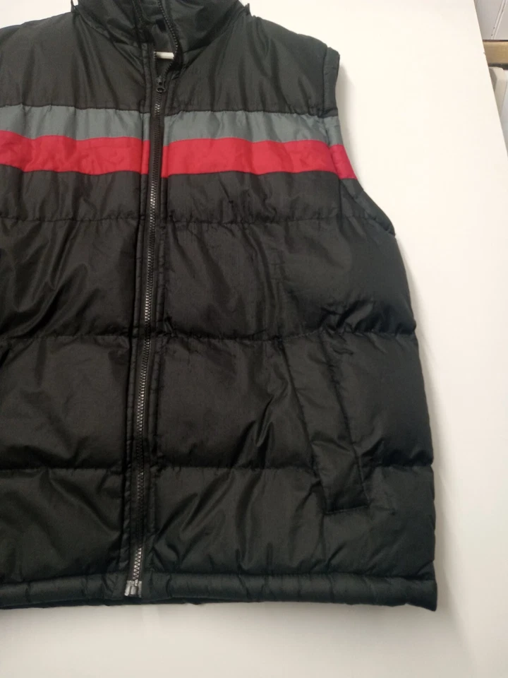 Chaleco acolchado Cambridge Classics para hombre negro talla grande cremallera completa DE COLECCIÓN *LEER* Foto 3 de 4