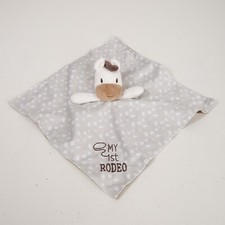 1st Rodeo Security Blanket Lovey Rattle Cowboy Baby Starters Horse Pony Cowgirl