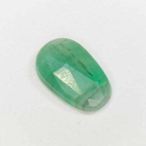 Natural Rose Cut Green Emerald Piece In Fancy Shape 1.25 Carats 10x6x2 mm - Picture 4 of 6