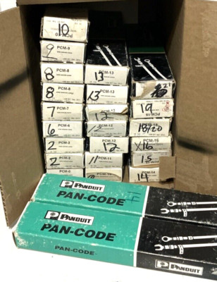 LOT Panduit PCM-A Pan-code Wire Marker Cards  (PCM 0-21) 24Boxes