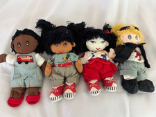 Save The Children Collection Cloth Dolls Lot of 4 Bean Bag Plush Dolls 7" Tall