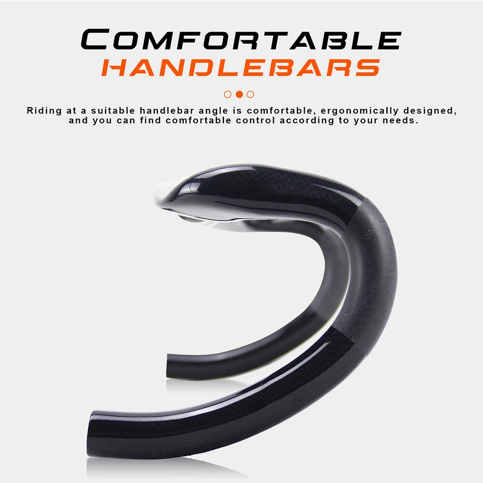 Carbon Drop Road Bike Handlebar AERONOVA 31.8 Internal Racing Bicycle Handle Bar - Image 4 of 4