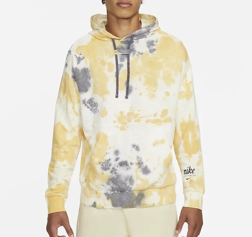 Yellow tie dye nike hoodie sale