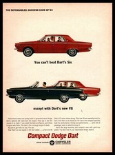 1964 Dodge Dart 4-door Six Convertible V-8 Vintage Chrysler Motors Print Ad