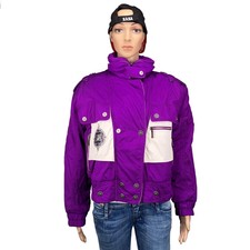 Vintage/retro 80s/90s Head Sportswear Purple & White Nylon Ski Puffer Jacket 14