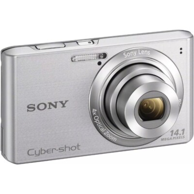 Silver Sony Cyber Shot DSC-W610 14.1MP 4.0x Optical Zoom CCD