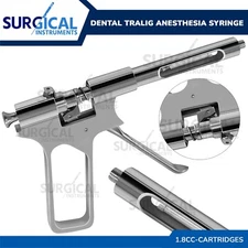 Dental Tralig Anesthesia Syringe 1.8cc Surgical Instruments German Grade