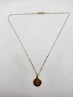 Alpha Chi Omega 纯银镀金吊饰吊坠 18 英寸