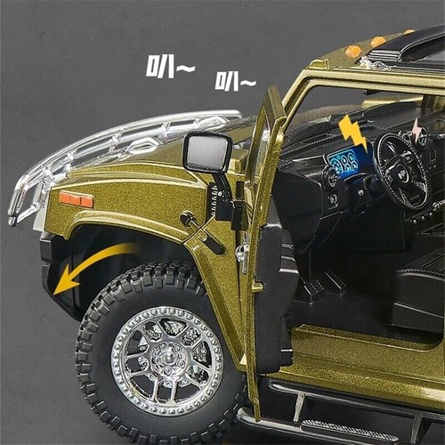 1/18 Hummer H2 Highway 61 SUV Alloy Car Model Diecast Toy Collectible Gift - Picture 18 of 18