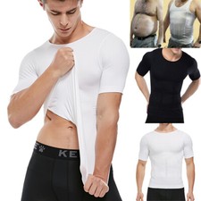 Men Chest Compression Shapewear Fat Burner Ultra Lift Body Slimming Shaper Shirt