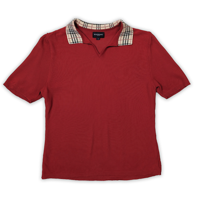 Burberry Golf Vintage Made in Japan Polo Shirt Red 2 / Medium