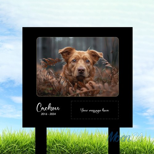 Personalized Pet Photo Memorial Sign, Custom Dog Photos Memorial Plaque, Cat Pho