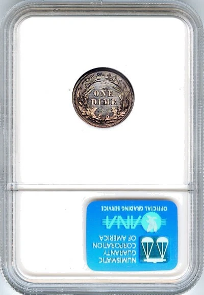 1914 10c Silver Barber Proof Dime PF 63 NGC # 1293311-019 + Bonus - Image 2 of 2