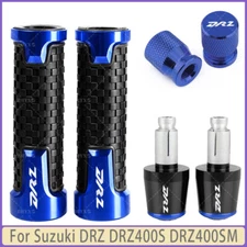 Blue - For Suzuki DRZ DRZ400 S DRZ400 SM Handlebar Grips Bar End Cap Tire Valve