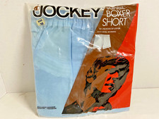 Vintage 1974 JOCKEY Men's Blue Suprel Boxer Shorts Underwear SZ 36 NOS NIP USA 