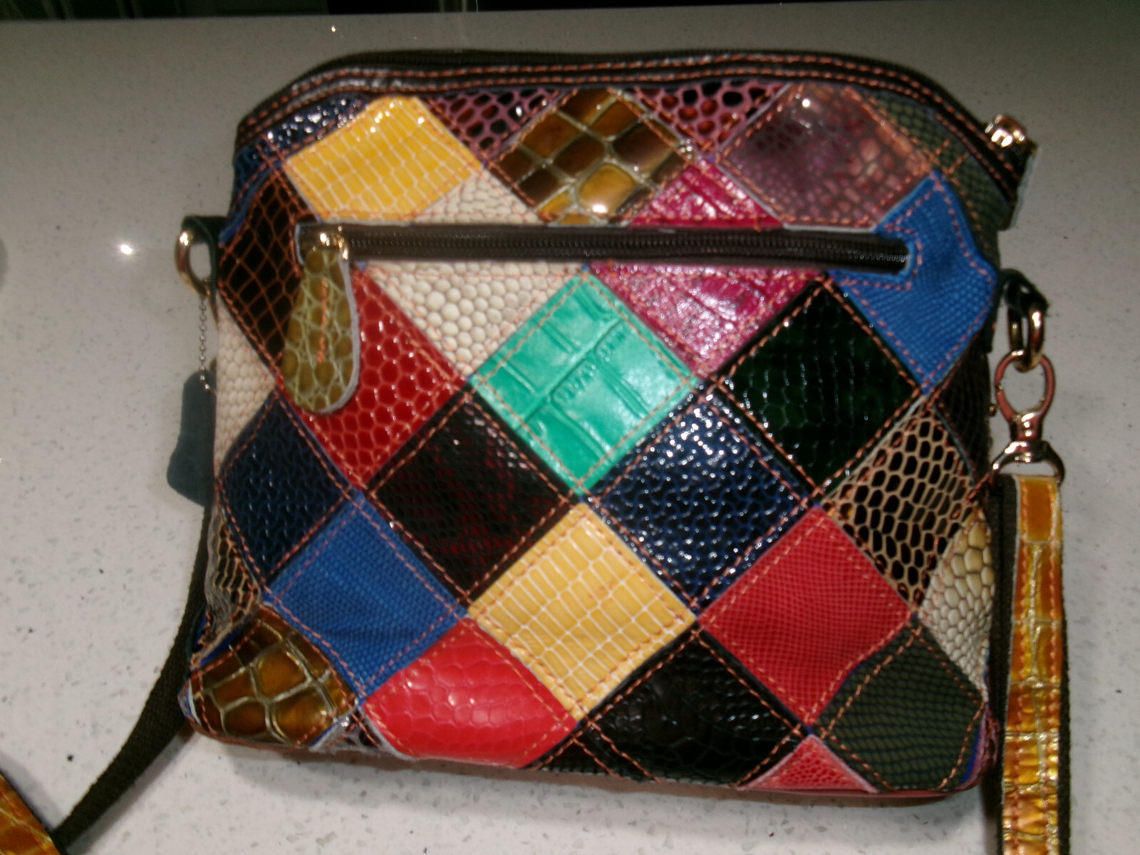 Patchwork Genuine Leather Shoulderbag Crossbody M… - image 2