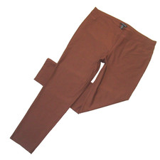 NWT Eileen Fisher Slim Ankle Capri in Nutmeg Washable Stretch Crepe Pants M x 28