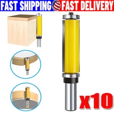 1-1/2" 1/4" Shank Flush Trim Top Bottom Bearing Router Bit Woodworking Tool