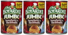 Chef Boyardee Jumbo Spaghetti & Meatballs in Tomato Sauce (3 Pack) 15 oz Cans
