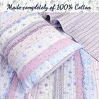 New!~ Cozy Shabby Chic Pink Purple Lavender Lilac Blue Romantic Ruffle Quilt Set