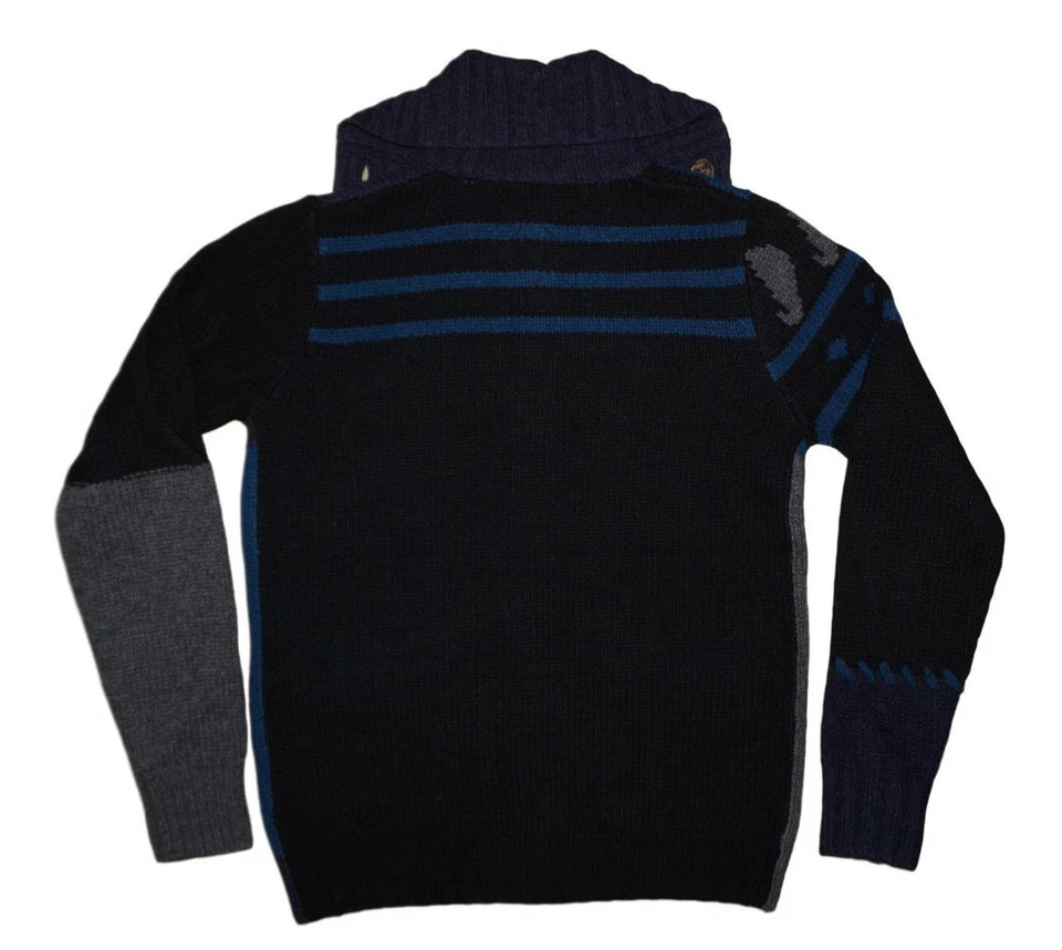 DIESEL K-MIX CARDIGAN NAVY/BLACK SIZE L 100% AUTHENTIC - Image 2 of 4