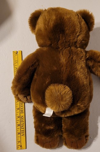 Vintage Jo-Ann Stores Brown Teddy Bear w/ Red Bow 17" Plush Stuffed Animal Soft - Picture 14 of 16