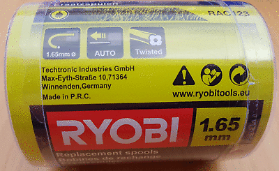 RLT5127 Ryobi* RAC 123 3x Ersatzfadenspule 1,65 mm 5132002671 für RLT6130