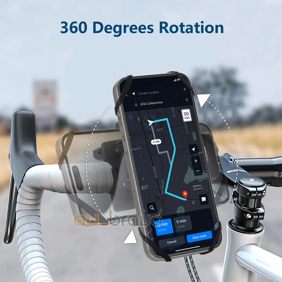 New Universal Motorcycle Bike Bicycle Phone Mount Holder for Cellphone GPS - image 4 of 4