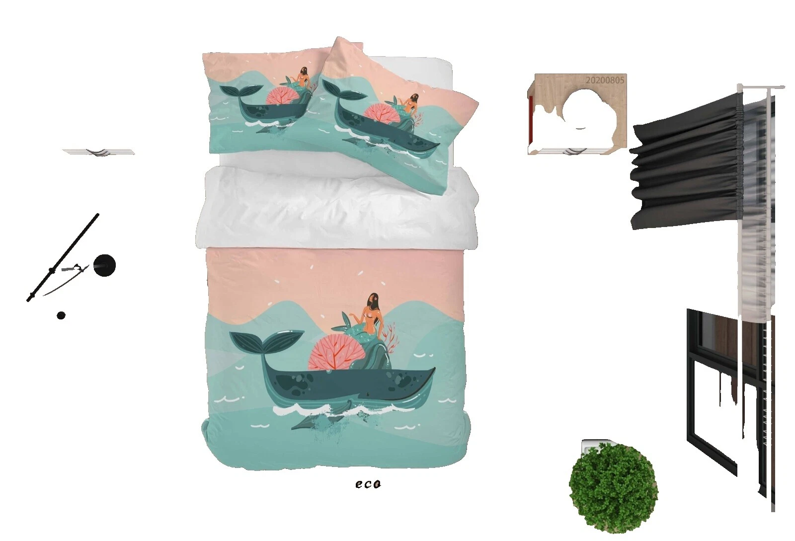 Sirenas Fundas de edredón y Juegos de Cama