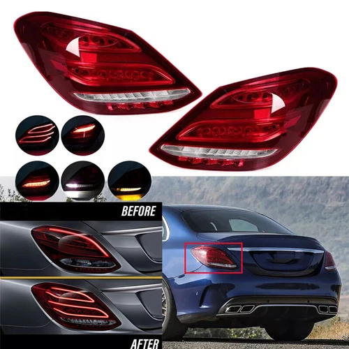 2X LED Tail Light For Mercedes Benz W205 2015-2018 Brake Lamp Red Light ASSEMBLY - Picture 17 of 20