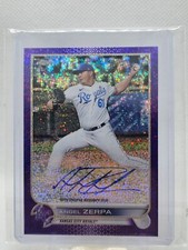 2022 Topps Chrome Baseball Angel Zerpa Purple Speckle Refractor Auto /299