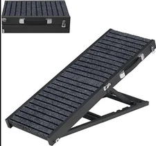 Portable Dog Ramp for Bed – Folding Pet Ramp for Small Dogs, Non-Slip Carpet.