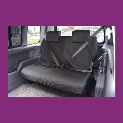 VW Caddy 2010-2021 Maxi Life Black Tailored Rear 3rd Row Double Seat Cover
