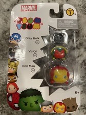 MARVEL TSUM TSUM SERIES 1 IRON MAN, VISION, GREY HULK FIGURES 3 PACK 2016 NEW