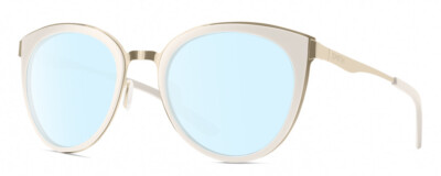 Smith Optics Somerset Womens Cateye Blue Light Filter Glasses in White Gold 53mm