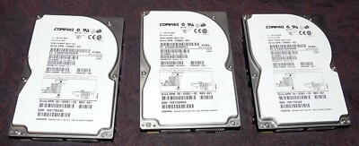 3 x COMPAQ Model: BB00911CA0, Wide Ultra2 SCSI Festplatte, 3,5 Zoll